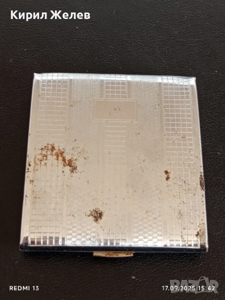 Стара рядка табакера сребрист цвят от соца за КОЛЕКЦИЯ ДЕКОРАЦИЯ 51092, снимка 1