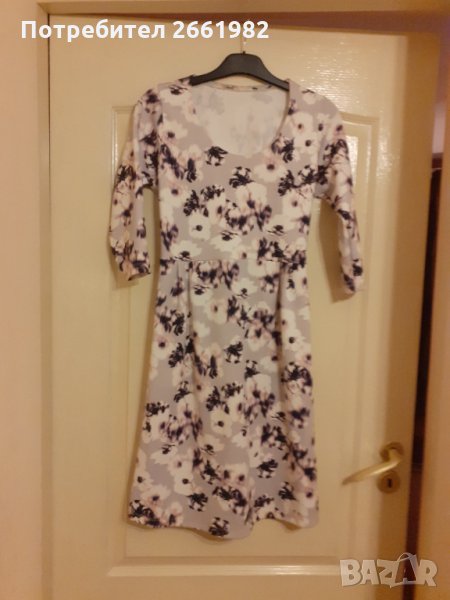 Разкпшна лилава рокля/туника на цветя, снимка 1