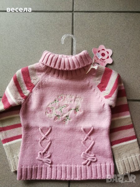 Детско поло, пуловерче розов цвят за 3 год, 98 см височина, снимка 1
