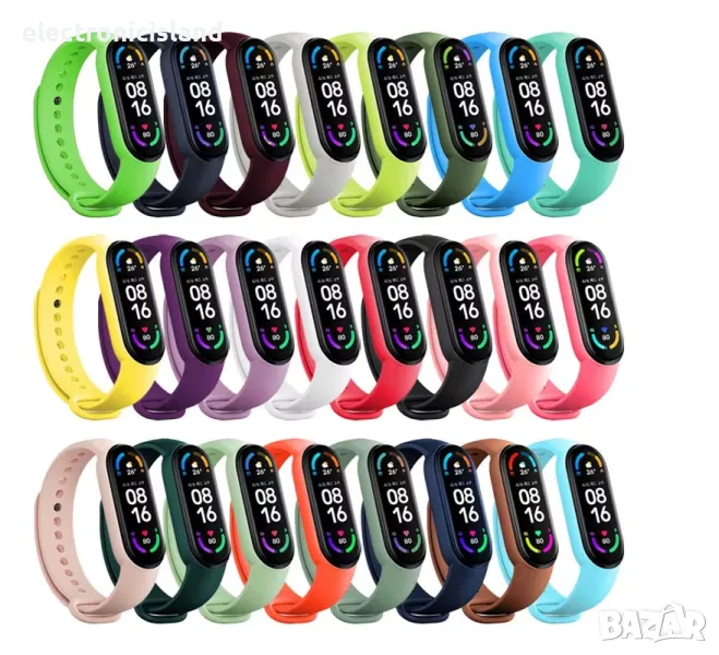 Каишка за смарт гривна Xiaomi Mi band модели: 2/3/4/5/6/7/8/9/10, снимка 1