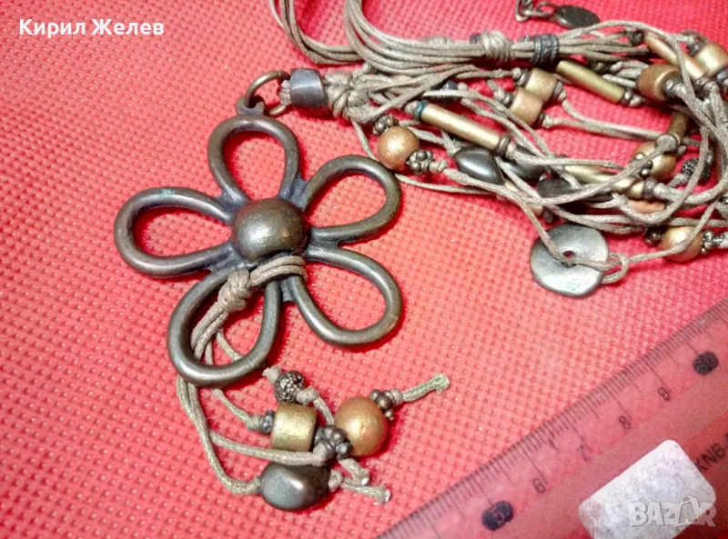 ФЛОРАЛНА ВИНТИДЖ АРТ СТИЛ ОГЪРЛИЦА ХЕНД МЕЙД УКРАШЕНИЕ МАРКОВА 47352, снимка 1