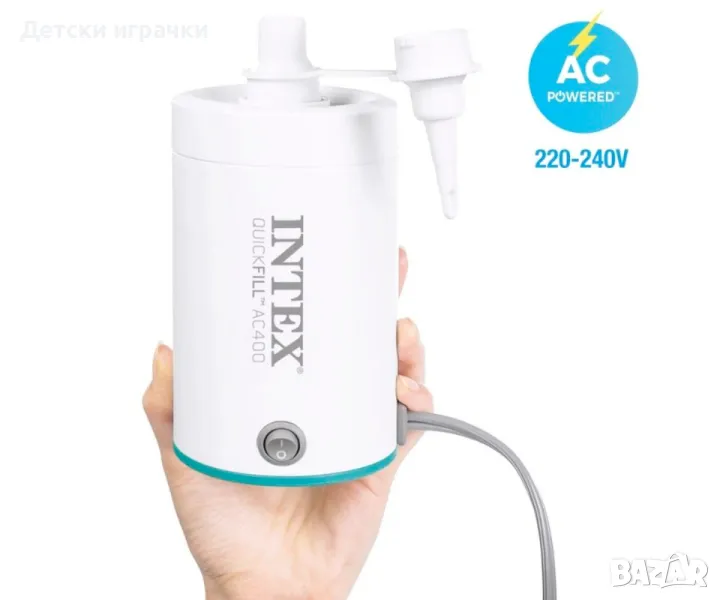 Електрическа помпа Intex QuickfillTM Electric pump AC400, 220-240V, 400 л./мин, 0.633 кг, бяла, снимка 1