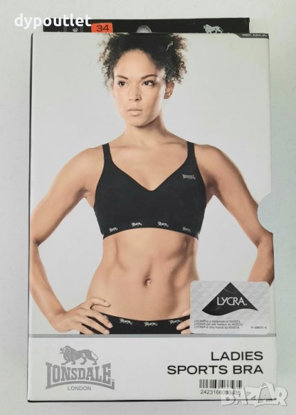 lonsdale - Дамски спортен сутиен Sports Bra, Черен, размер - 32 D и 34D .                , снимка 1