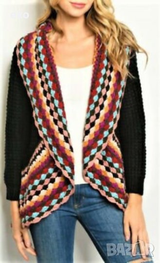 Дамска жилетка, Черна жилетка, Елегантна жилетка, снимка 1