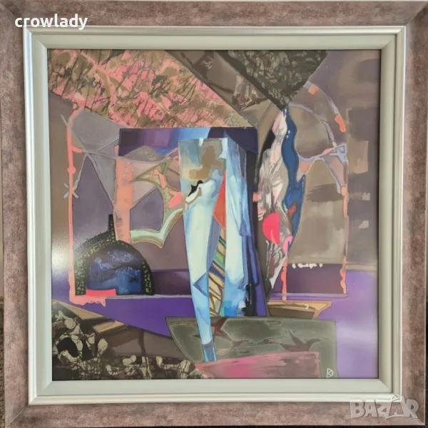 Данелина Косева Батик естествена коприна Уникална картина , снимка 1