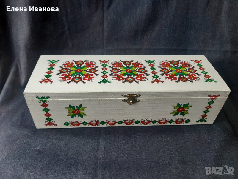 Ръчно изработена народна кутия за бижута, снимка 1