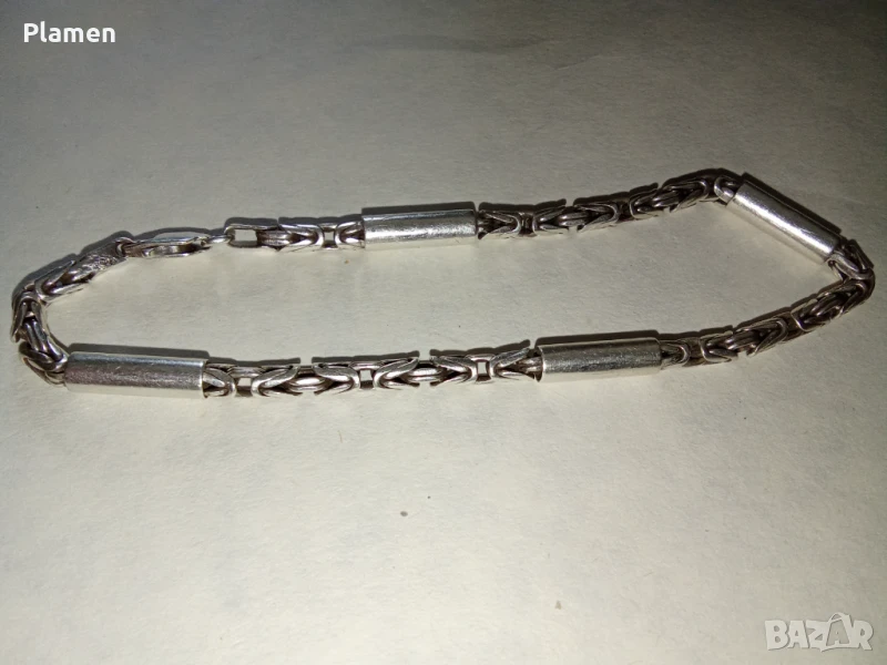 Сребърна дамска гривна , снимка 1