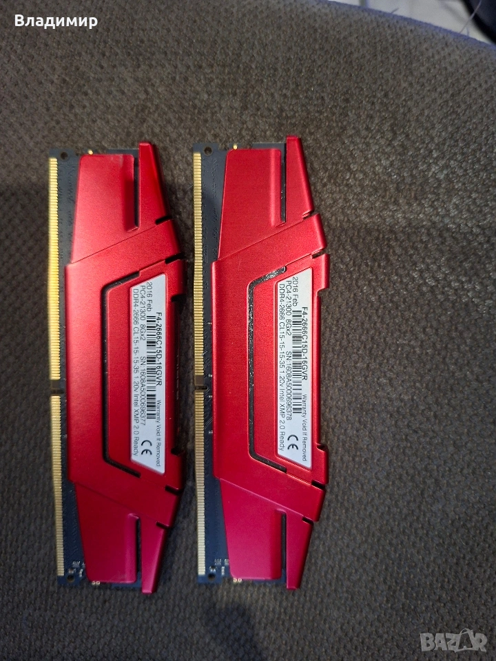 Рам памет 2х8гб ддр4 2666mhz G-skill, снимка 1