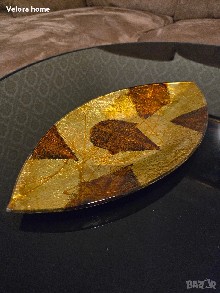 Чиния "листо" РЪЧНА ИЗРАБИТКА , снимка 1