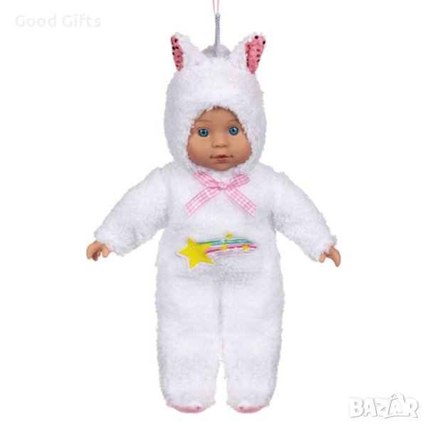 Кукла бебе с меко тяло Бяла, 35см, снимка 1