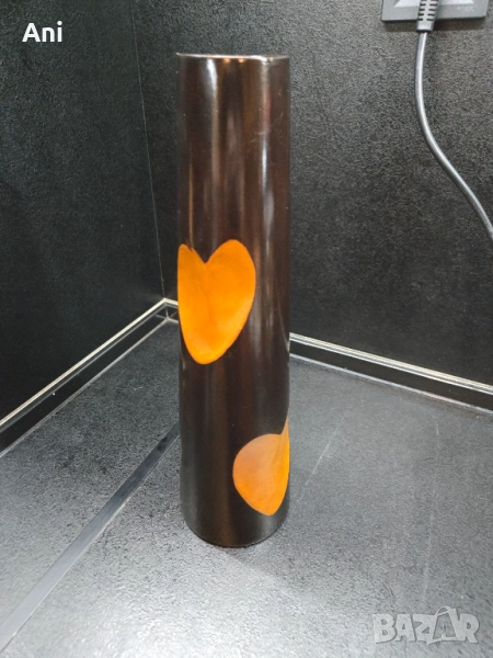 Бамбукова ваза със сърцевидни форми, снимка 1