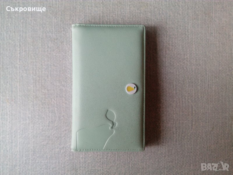 Зелено дълго дамско портмоне дълъг дамски портфейл с отделение за карти визитник, снимка 1