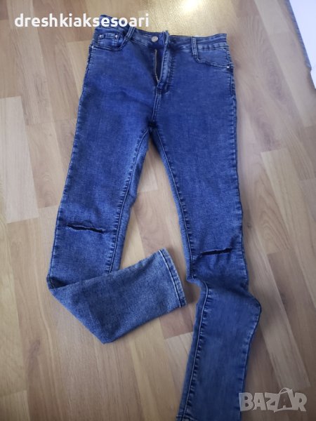 Еластични дънки с цепки, снимка 1