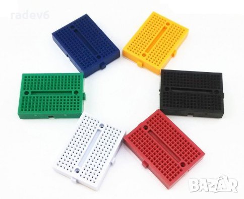 Малка бредборд платка със 170 гнезда, Ардуино / Arduino, снимка 1