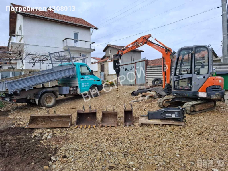 Услуги с мини багер и самосвал, снимка 1
