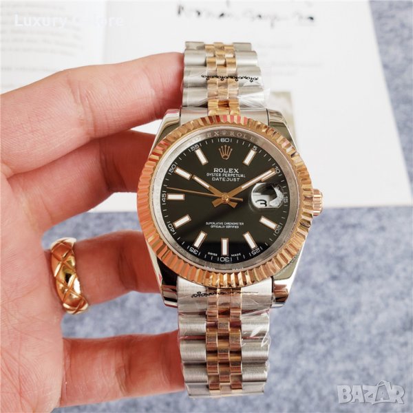 Унисекс часовник Rolex Datejust Two Tone с автоматичен механизъм, снимка 1