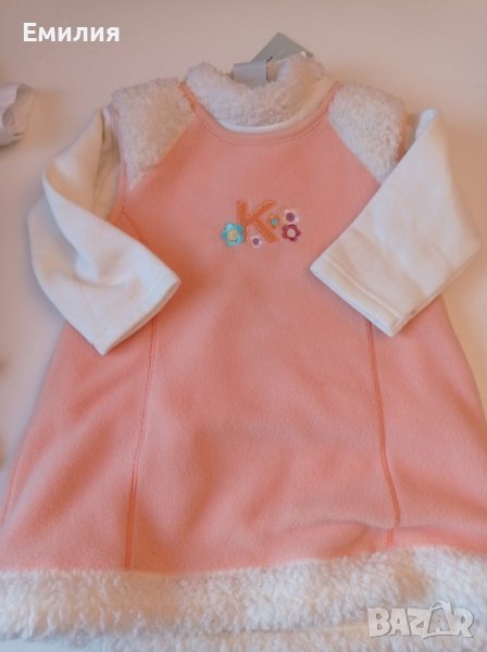 Дебела бебешка зимна рокля 12/18м. , снимка 1