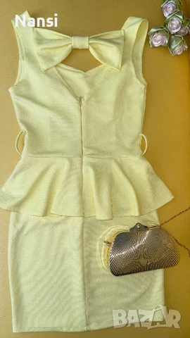 Прекрасна стилна рокля с ефектен гръб с панделка, снимка 5 - Рокли - 50956190