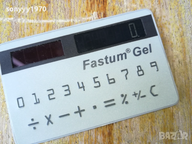 FASTUM GEL-КАЛКУЛАТОР КРЕДИТНА КАРТА 1010251628LCHERY, снимка 3 - Друга електроника - 52010642