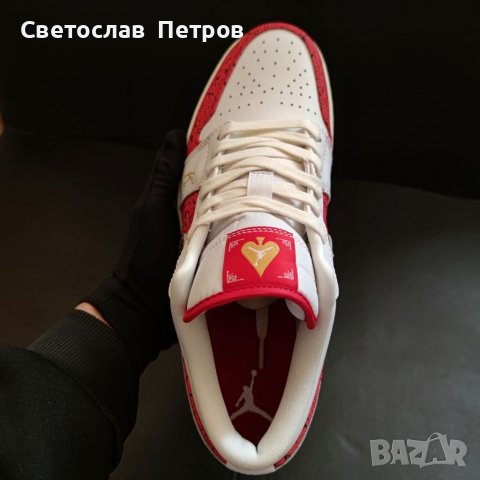 Nike Air Jordan 1 Low Spades SE Оригинални Найк Обувки Маратонки Размер 44 Номер , снимка 4 - Маратонки - 36845288