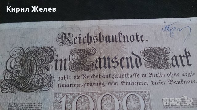 Банкнота 1000 райх марки 1910год. - 14738, снимка 10 - Нумизматика и бонистика - 29065576