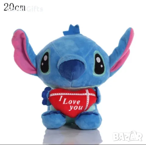 2броя Комплект плюшена играчка Лило и Стич I Love You , снимка 3 - Плюшени играчки - 49157734