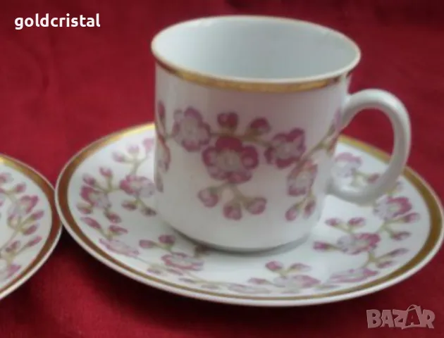  Стар порцелан Чехословакия чашки за кафе , снимка 3 - Антикварни и старинни предмети - 18004445