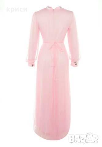 Дамска нова дълга розова рокля размер М/38, снимка 3 - Рокли - 43931847