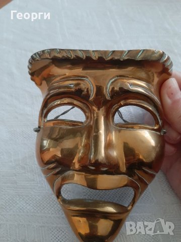 Бронзова маска, снимка 2 - Декорация за дома - 39074023