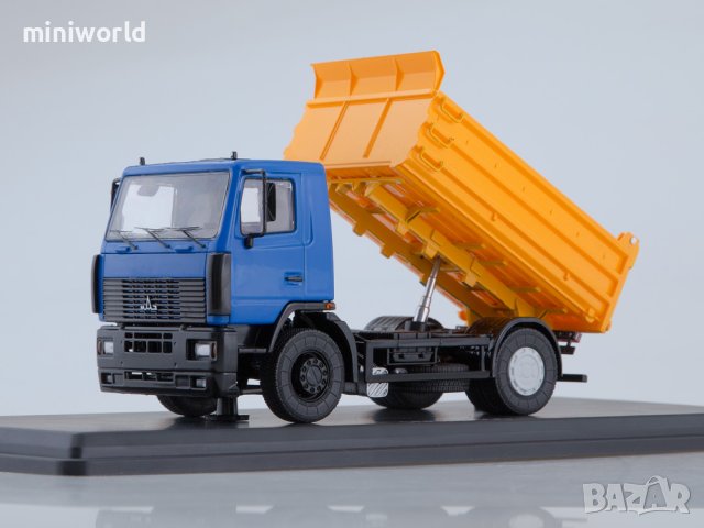 МАЗ-5550 самосвал 2008 - мащаб 1:43 на SSM моделът е нов в PCV дисплей-кейс, снимка 6 - Колекции - 43656401