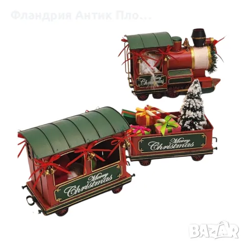 Коледен влак - метална декорация