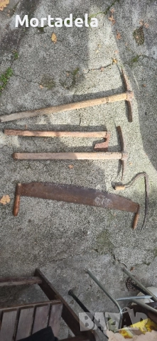 Стари инструменти кирка вила метален метър, снимка 3 - Други инструменти - 46175020