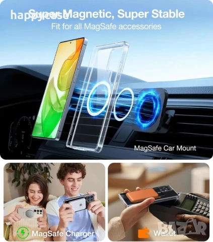 Samsung Galaxy S26 Ultra / S26+ / S26 / Удароустойчив MagSafe силиконов кейс гръб калъф, снимка 3 - Калъфи, кейсове - 53430919