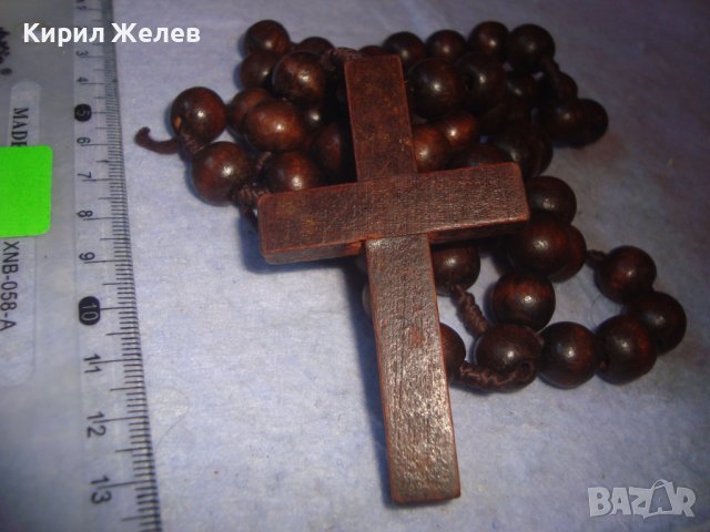 ДЪРВЕНА МОЛИТВЕНА БРОЕНИЦА - ОГЪРЛИЦА с ДЪРВЕНО КРЪСТЧЕ МНОГО КРАСИВА РЪЧНА АРТ ИЗРАБОТКА 27488, снимка 14 - Други ценни предмети - 36975042