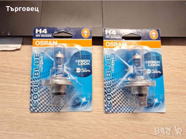 Комплект 2 халогенни крушки Osram H4 Cool Blue Intense XENON LOOK 4200 K,12V,55W ,Made in Germany, снимка 3 - Аксесоари и консумативи - 42957548