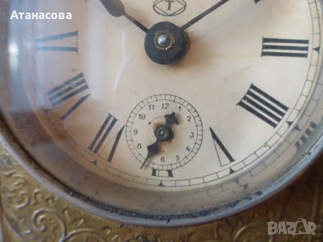 Немски настолен механичен часовник с латерна Жокер 1920 г , снимка 4 - Антикварни и старинни предмети - 48641582