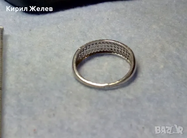 ЕЛЕГАНТЕН ФЕШЪН АРТ СКЪПОЦЕНЕН СРЕБЪРЕН ПРЪСТЕН РОДИРАНО СРЕБРО 925 ОБСИПАН с БЛЕСТЯЩИ ЦИРКОНИ 48878, снимка 3 - Пръстени - 49886319