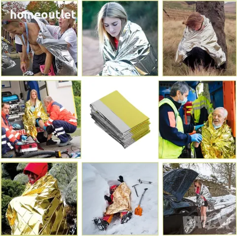 Изотермично одеяло EMERGENCY BLANKET, снимка 5 - Аксесоари и консумативи - 47577855