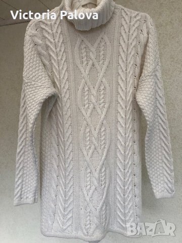 Модерен пуловер ,памук,млечен цвят, снимка 7 - Блузи с дълъг ръкав и пуловери - 26935095