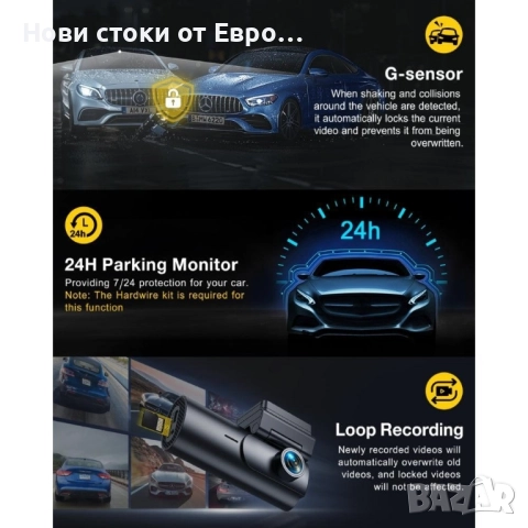 GKU D600Pro 4K WiFi GPS с 1.47-инчов IPS екран, видеорегистратор, снимка 8 - Друга електроника - 52323465