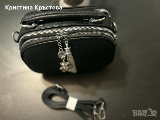 Кожена черна чанта, снимка 3 - Чанти - 53237806