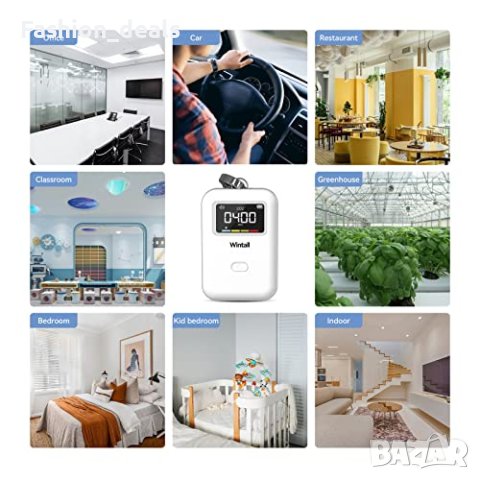 Нов монитор за качеството на въздуха CO2 въглероден оксид детектор, снимка 7 - Други стоки за дома - 40360789