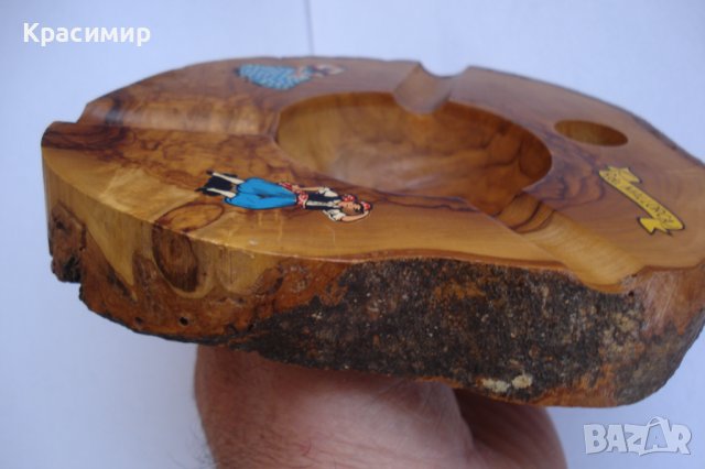 ДЪРВЕН ПЕПЕЛНИК, снимка 2 - Антикварни и старинни предмети - 43779820