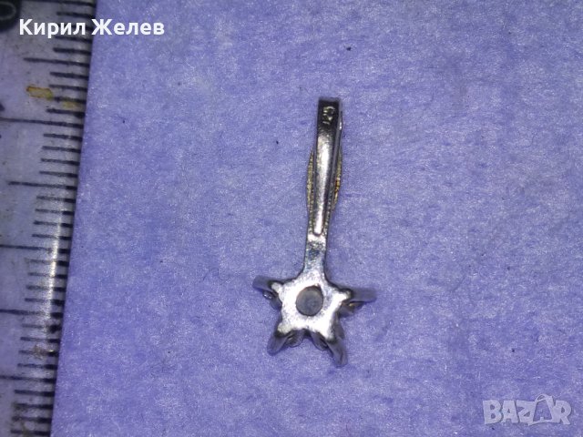 ПРЕКРАСЕН НЕЖЕН СКЪПОЦЕНЕН СРЕБЪРЕН АРТ МЕДАЛЬОН СРЕБРО 925 с БЯЛА ПОЗЛАТА и ФАСЕТ ЦИРКОНИ 72141, снимка 6 - Колиета, медальони, синджири - 43318060