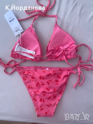 Дамски розов бански от две части , снимка 2 - Бански костюми - 51077337