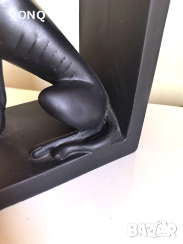 Красив Дървен Стопер За Книги-Куче Хрътка, снимка 4 - Антикварни и старинни предмети - 52121361