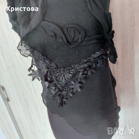 Ефирен шал в черно - 8,00лв., снимка 3 - Шалове - 32304763