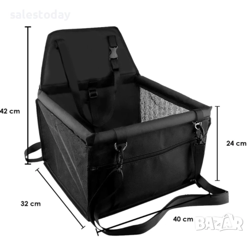 Седалка за кола за кучета, Кош за домашни любимци за автомобил, Столче за кола, снимка 3 - Аксесоари и консумативи - 51533151