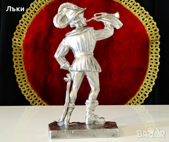 Калаена статуетка Ловец по Le Sonneur d’Olifant на Antonin Marie Moine. , снимка 5 - Статуетки - 52495753