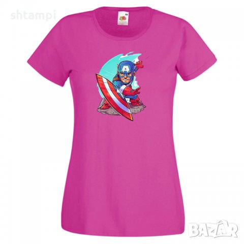 Дамска тениска Marvel Captain America Игра,Изненада,Подарък,Геймър,, снимка 8 - Тениски - 36740942